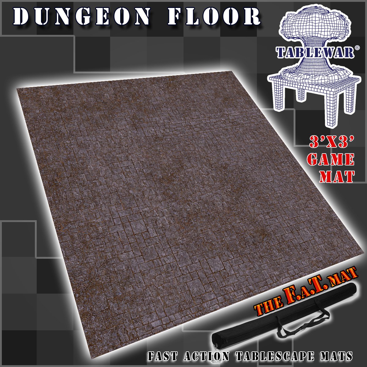 FAT Mat Dungeon Floor 3' x 3' | GrognardGamesBatavia
