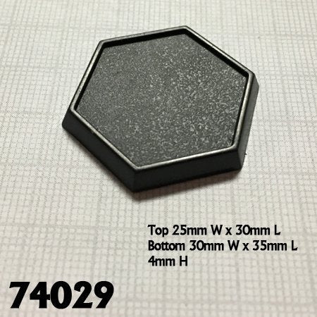 Base Boss 74029 1 Inch Hex (Black) Plastic (20) | GrognardGamesBatavia