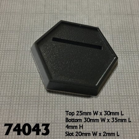 Base Boss 74043 1 Inch Slotted Hex (Black) Plastic (20) | GrognardGamesBatavia