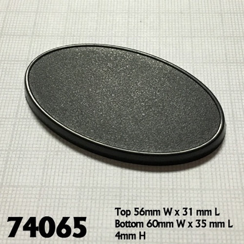 Base Boss 74065 60mm x 35mm Oval Gaming Base | GrognardGamesBatavia