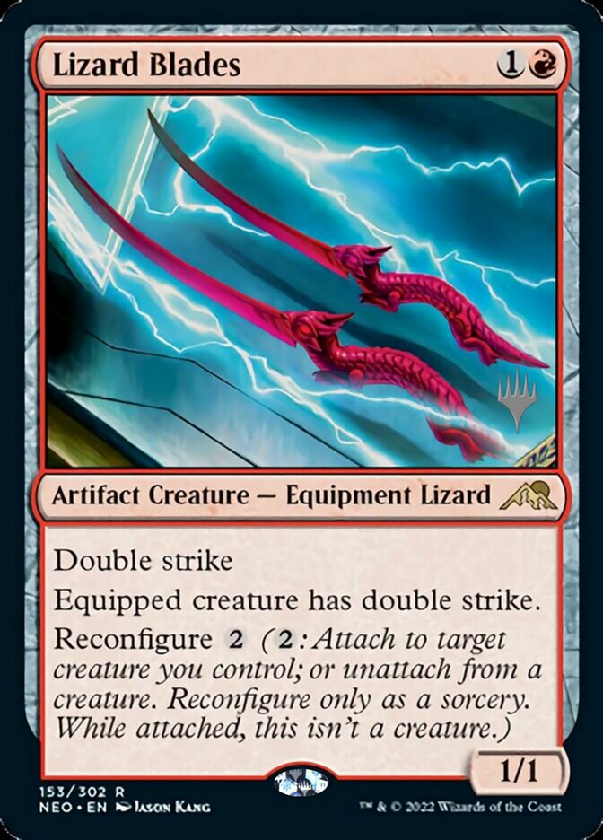 Lizard Blades (Promo Pack) [Kamigawa: Neon Dynasty Promos] | GrognardGamesBatavia