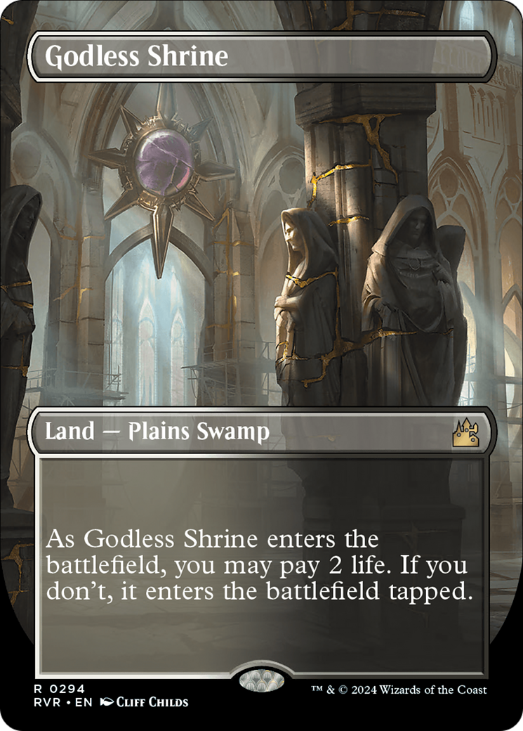 Godless Shrine (Borderless) [Ravnica Remastered] | GrognardGamesBatavia