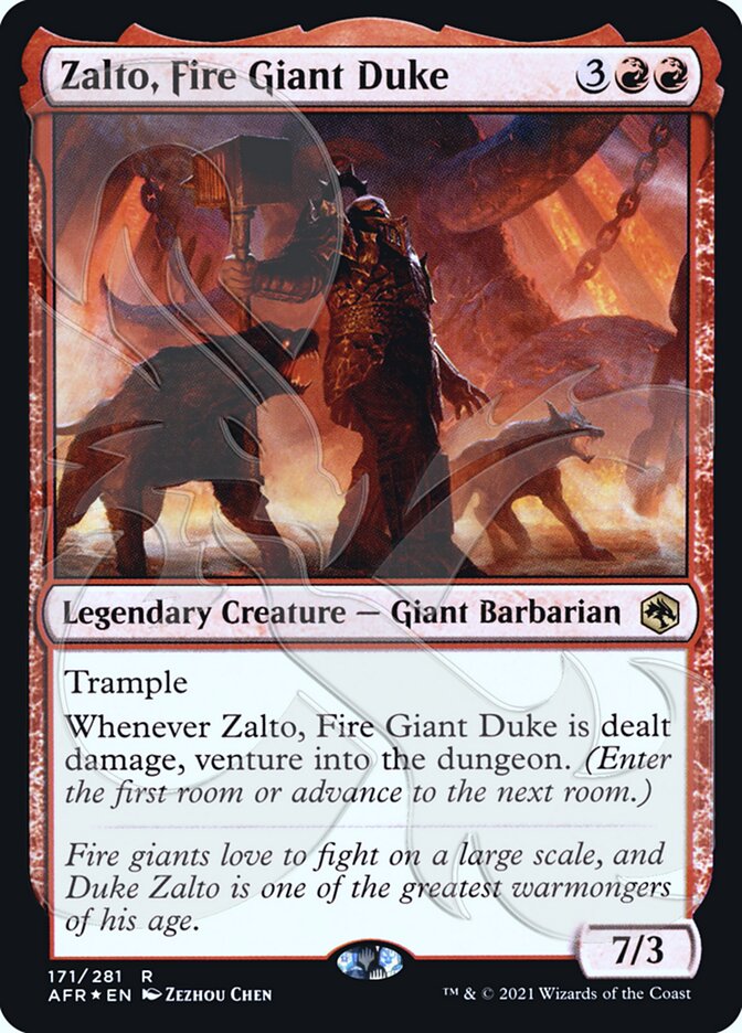 Zalto, Fire Giant Duke (Ampersand Promo) [Dungeons & Dragons: Adventures in the Forgotten Realms Promos] | GrognardGamesBatavia