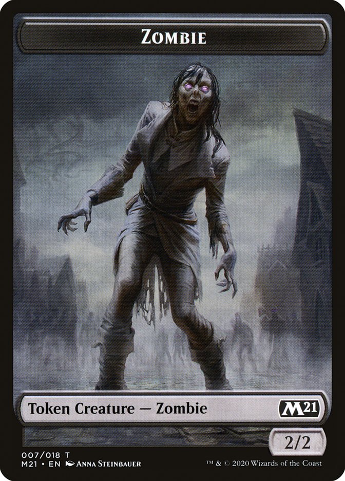 Demon // Zombie Double-Sided Token [Core Set 2021 Tokens] | GrognardGamesBatavia