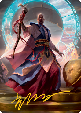 Teferi, Who Slows the Sunset Art Card (Gold-Stamped Signature) [Innistrad: Midnight Hunt Art Series] | GrognardGamesBatavia