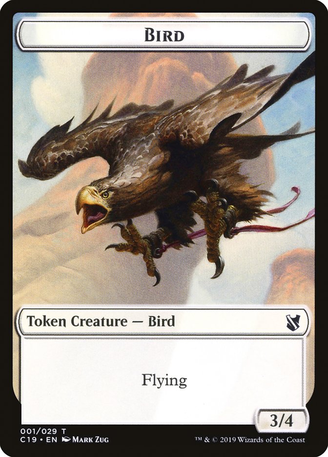 Bird Token (001/029) [Commander 2019 Tokens] | GrognardGamesBatavia