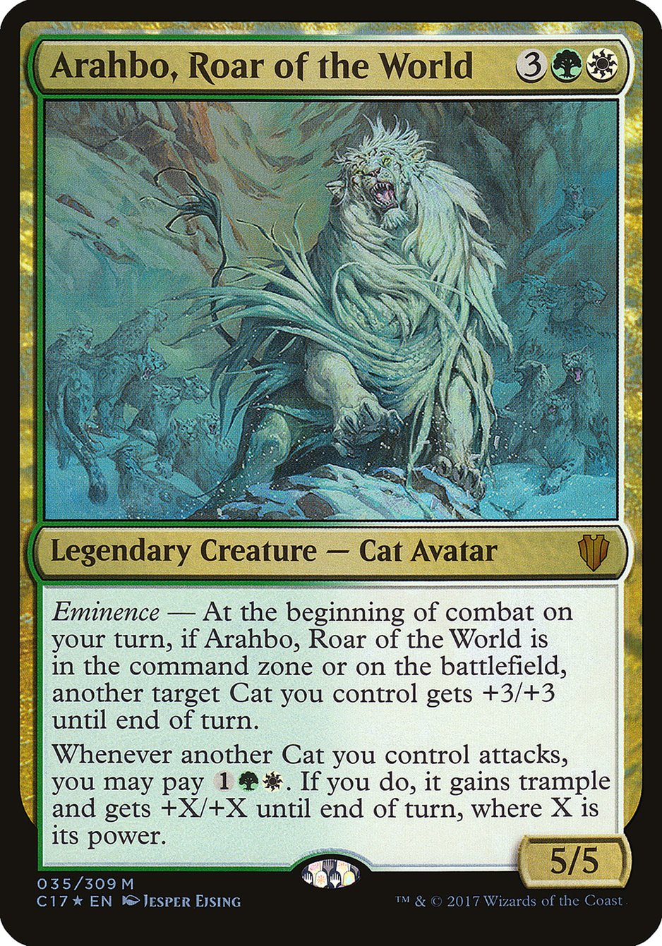 Arahbo, Roar of the World (Oversized) [Commander 2017 Oversized] | GrognardGamesBatavia