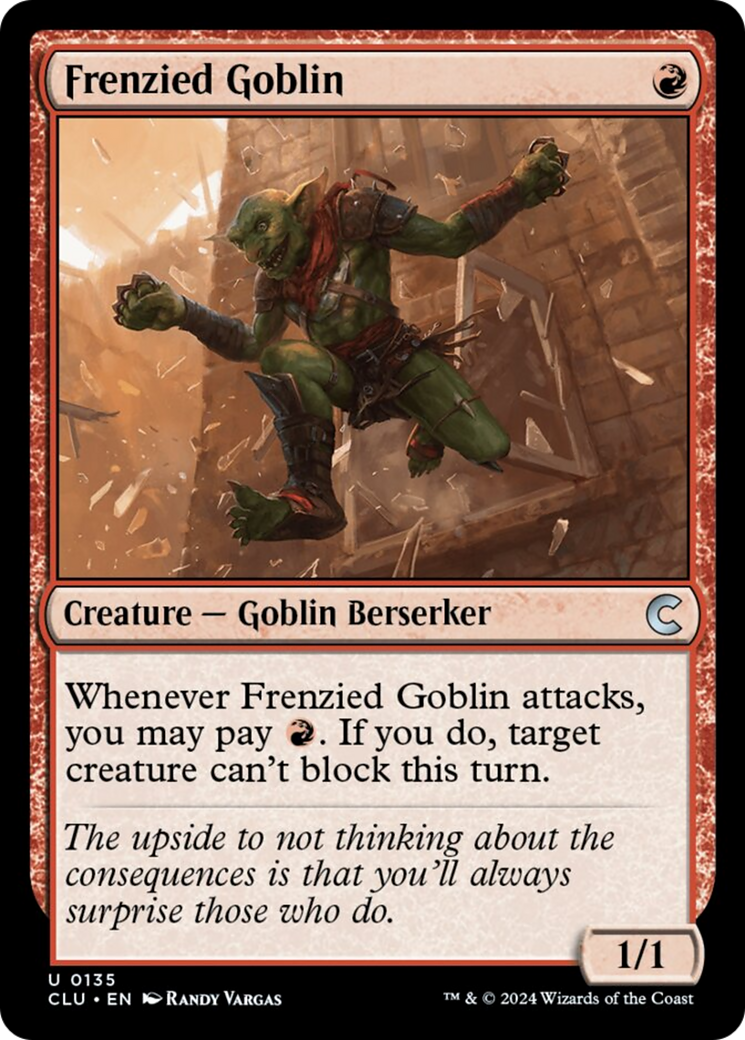 Frenzied Goblin [Ravnica: Clue Edition] | GrognardGamesBatavia