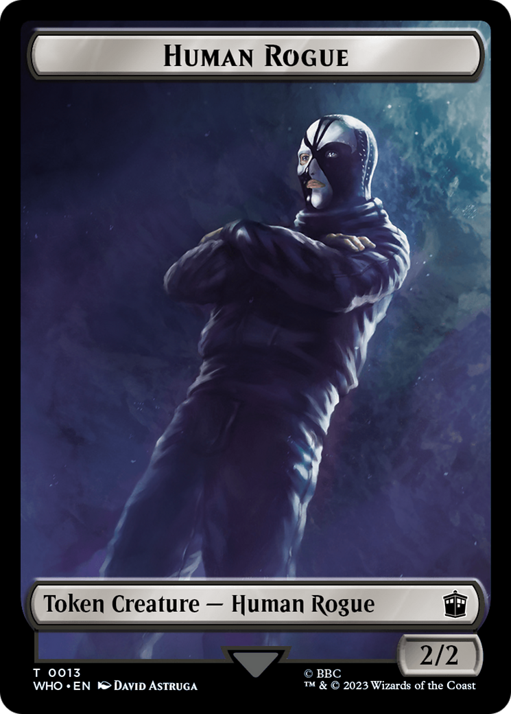 Human Rogue // Beast Double-Sided Token [Doctor Who Tokens] | GrognardGamesBatavia