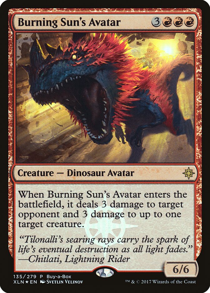 Burning Sun's Avatar (Buy-A-Box) [Ixalan Promos] | GrognardGamesBatavia