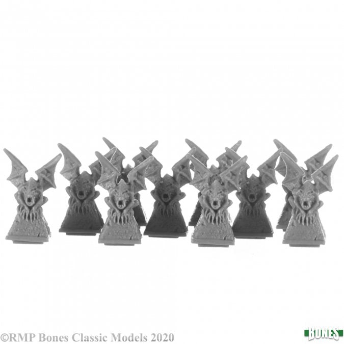 Bones 77731 Gargoyle Pillar Tops (10) | GrognardGamesBatavia