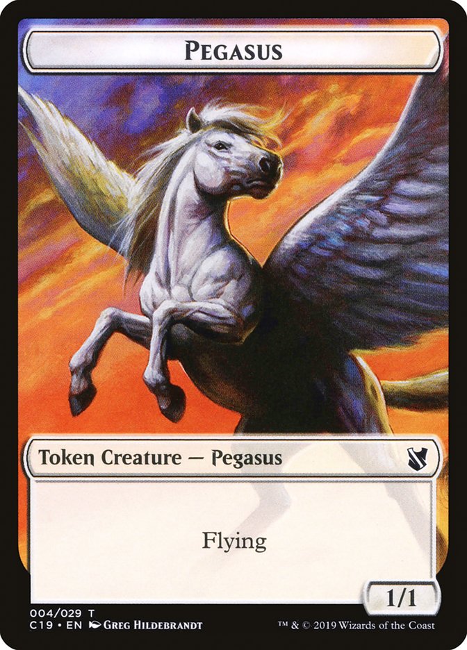 Pegasus Token [Commander 2019 Tokens] | GrognardGamesBatavia