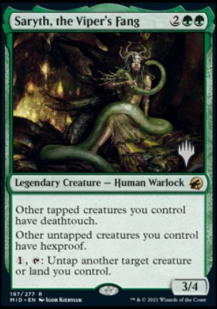 Saryth, the Viper's Fang (Promo Pack) [Innistrad: Midnight Hunt Promos] | GrognardGamesBatavia