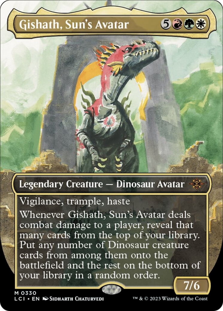 Gishath, Sun's Avatar (Borderless) [The Lost Caverns of Ixalan] | GrognardGamesBatavia