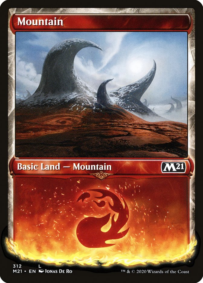 Mountain (312) (Showcase) [Core Set 2021] | GrognardGamesBatavia