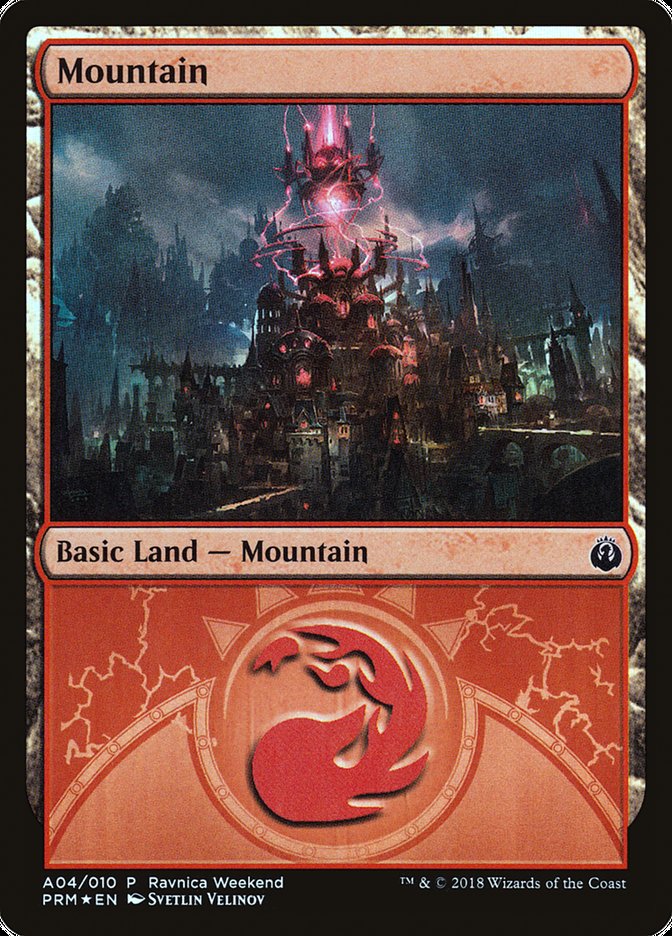 Mountain (A04) [Ravnica Allegiance Ravnica Weekend] | GrognardGamesBatavia