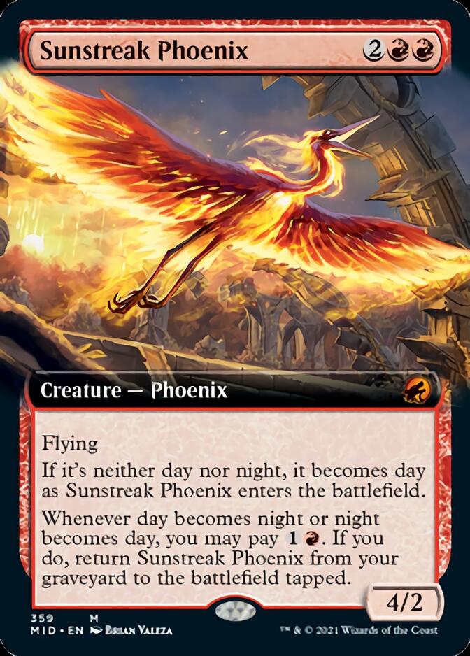 Sunstreak Phoenix (Extended Art) [Innistrad: Midnight Hunt] | GrognardGamesBatavia