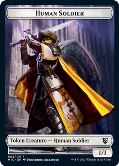 Eldrazi Spawn // Human Soldier Double-Sided Token [Innistrad: Midnight Hunt Commander Tokens] | GrognardGamesBatavia