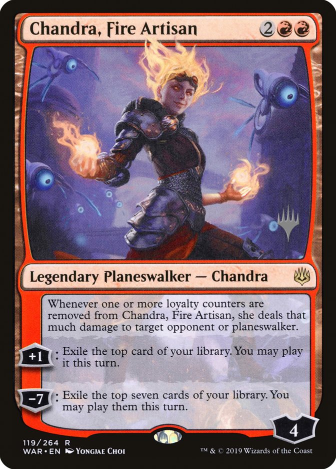 Chandra, Fire Artisan (Promo Pack) [War of the Spark Promos] | GrognardGamesBatavia