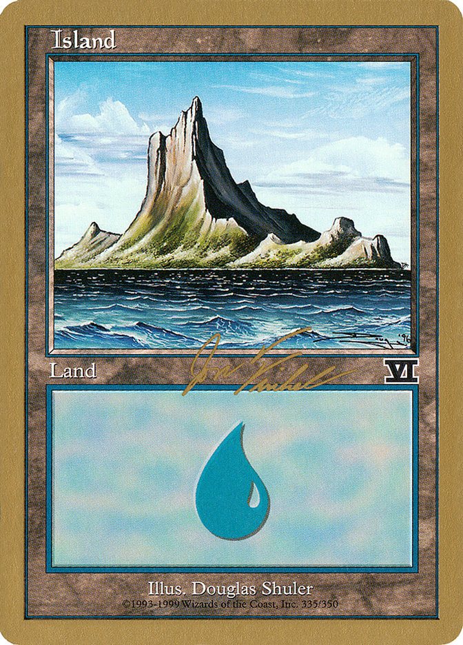 Island (jf335) (Jon Finkel) [World Championship Decks 2000] | GrognardGamesBatavia