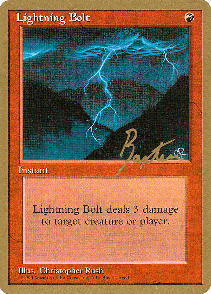 Lightning Bolt (George Baxter) [Pro Tour Collector Set] | GrognardGamesBatavia