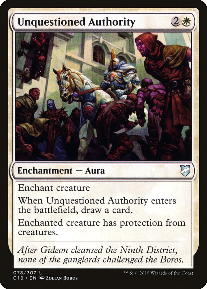 Unquestioned Authority [Commander 2018] | GrognardGamesBatavia