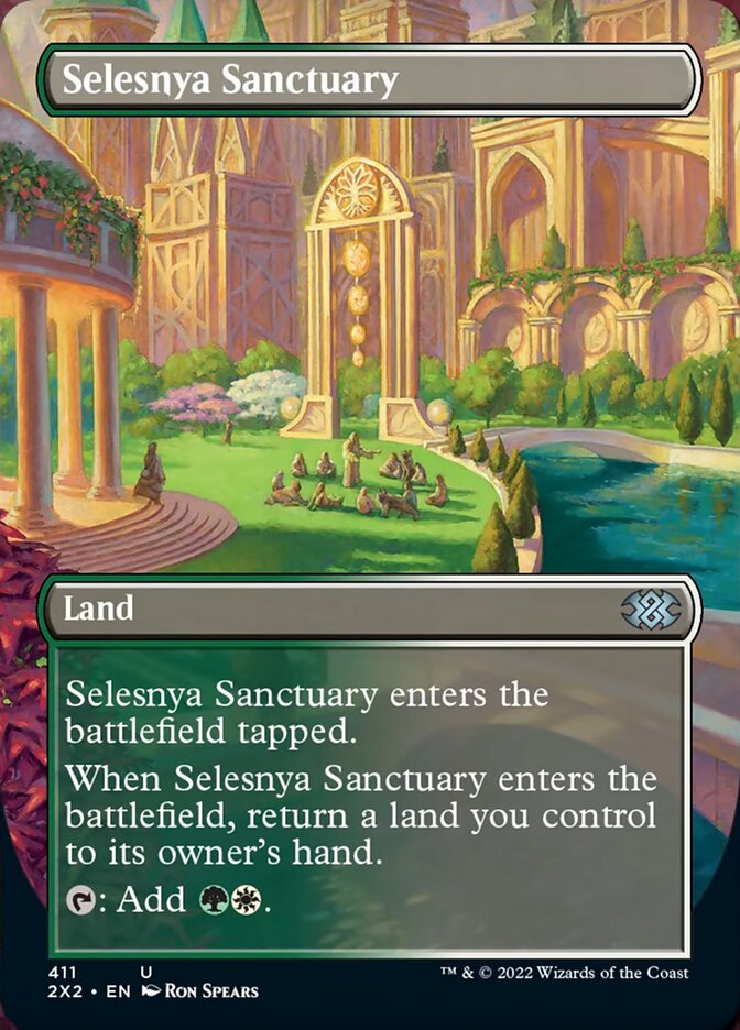 Selesnya Sanctuary (Borderless Alternate Art) [Double Masters 2022] | GrognardGamesBatavia