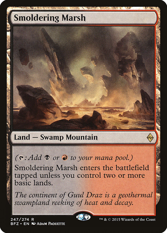 Smoldering Marsh [Battle for Zendikar] | GrognardGamesBatavia