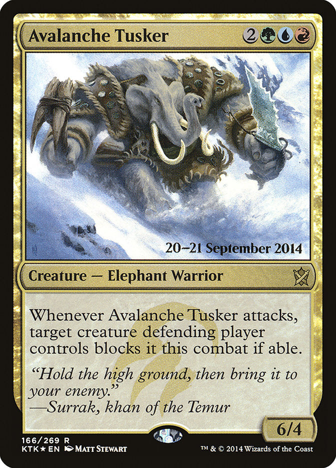 Avalanche Tusker [Khans of Tarkir Prerelease Promos] | GrognardGamesBatavia