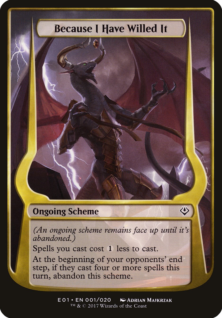 Because I Have Willed It (Schemes) [Archenemy: Nicol Bolas Schemes] | GrognardGamesBatavia