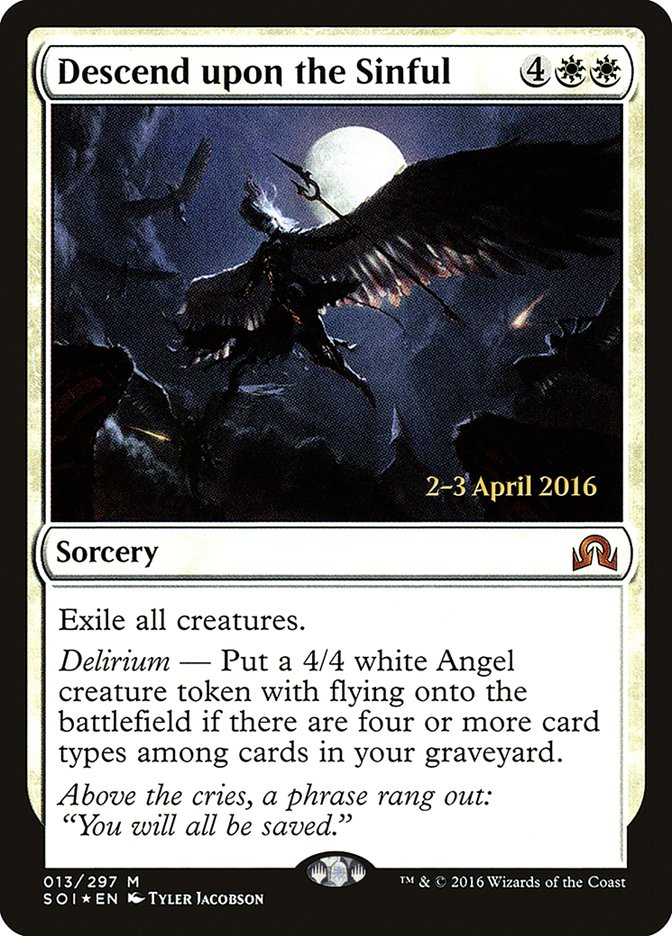 Descend upon the Sinful [Shadows over Innistrad Prerelease Promos] | GrognardGamesBatavia