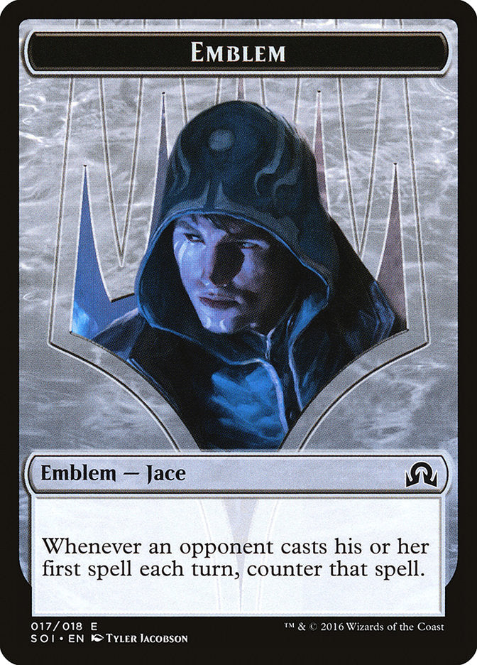 Jace, Unraveler of Secrets Emblem [Shadows over Innistrad Tokens] | GrognardGamesBatavia