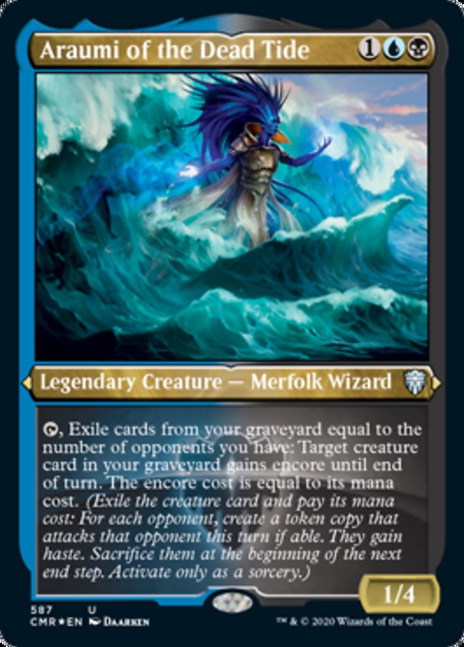 Araumi of the Dead Tide (Etched) [Commander Legends] | GrognardGamesBatavia