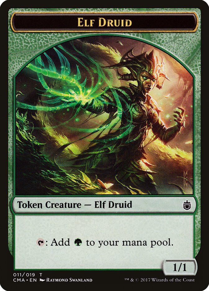 Elf Druid Token [Commander Anthology Tokens] | GrognardGamesBatavia