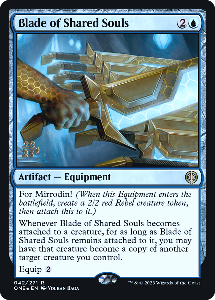 Blade of Shared Souls [Phyrexia: All Will Be One Prerelease Promos] | GrognardGamesBatavia