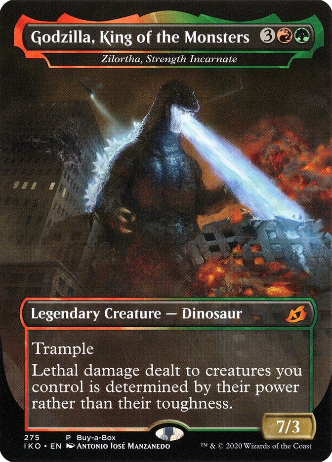 Zilortha, Strength Incarnate - Godzilla, King of the Monsters (Buy-A-Box) [Ikoria: Lair of Behemoths Promos] | GrognardGamesBatavia