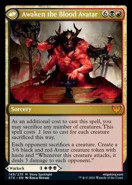 Extus, Oriq Overlord // Awaken the Blood Avatar [Strixhaven: School of Mages] | GrognardGamesBatavia