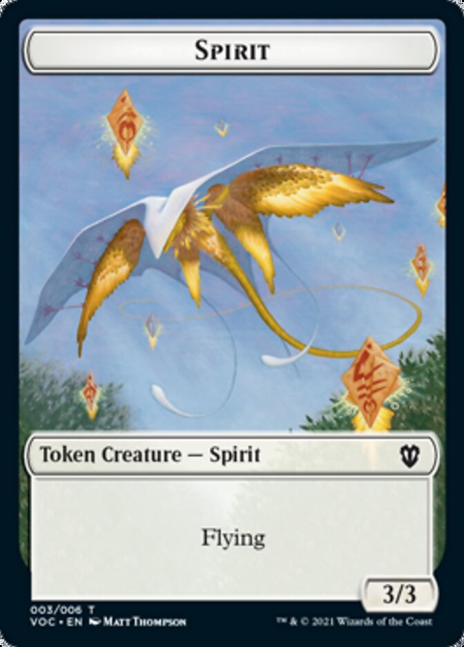 Spirit (003) // Thopter Double-Sided Token [Innistrad: Crimson Vow Commander Tokens] | GrognardGamesBatavia