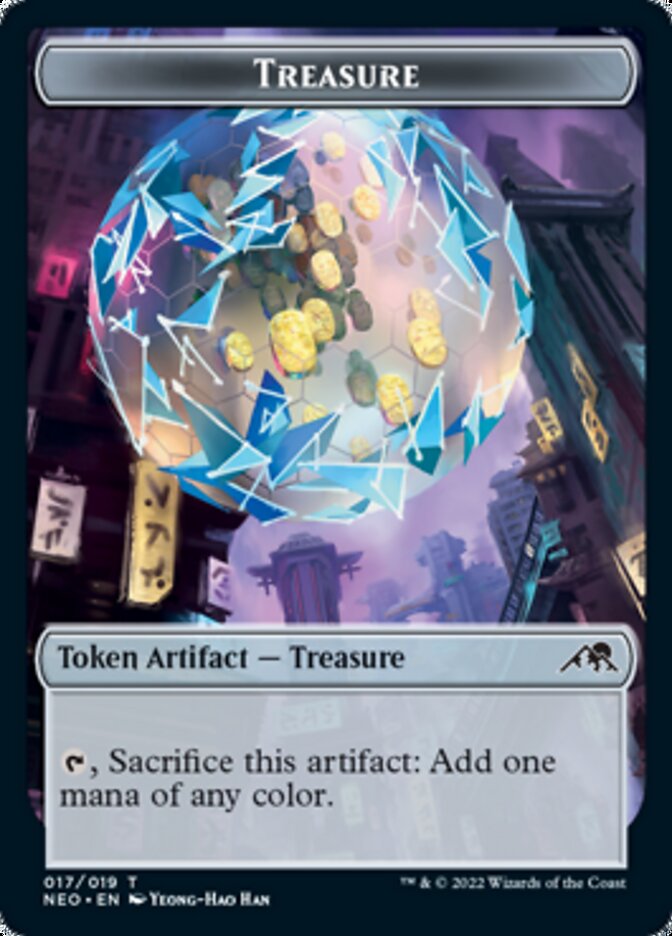 Plant // Treasure Double-Sided Token [Kamigawa: Neon Dynasty Commander Tokens] | GrognardGamesBatavia