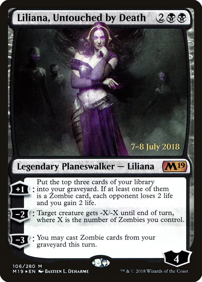 Liliana, Untouched by Death [Core Set 2019 Prerelease Promos] | GrognardGamesBatavia