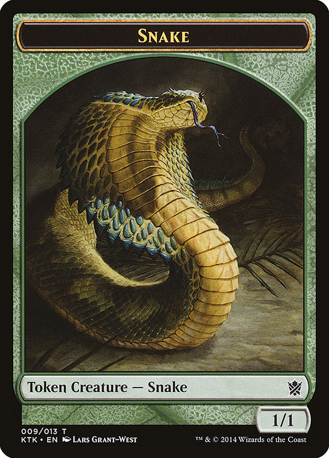 Snake Token [Khans of Tarkir Tokens] | GrognardGamesBatavia