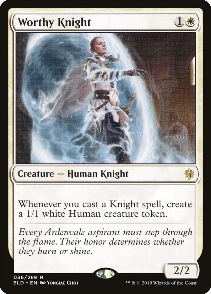 Worthy Knight (Promo Pack) [Throne of Eldraine Promos] | GrognardGamesBatavia