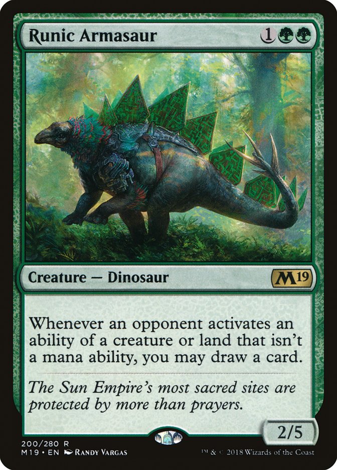 Runic Armasaur [Core Set 2019] | GrognardGamesBatavia