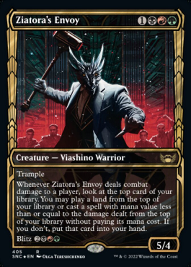 Ziatora's Envoy (Showcase Golden Age Gilded Foil) [Streets of New Capenna] | GrognardGamesBatavia