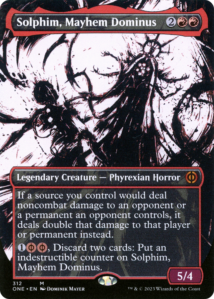 Solphim, Mayhem Dominus (Borderless Ichor) [Phyrexia: All Will Be One] | GrognardGamesBatavia