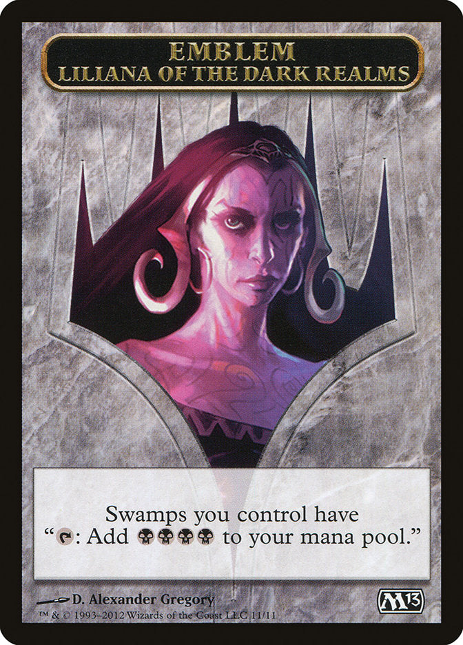 Liliana of the Dark Realms Emblem [Magic 2013 Tokens] | GrognardGamesBatavia