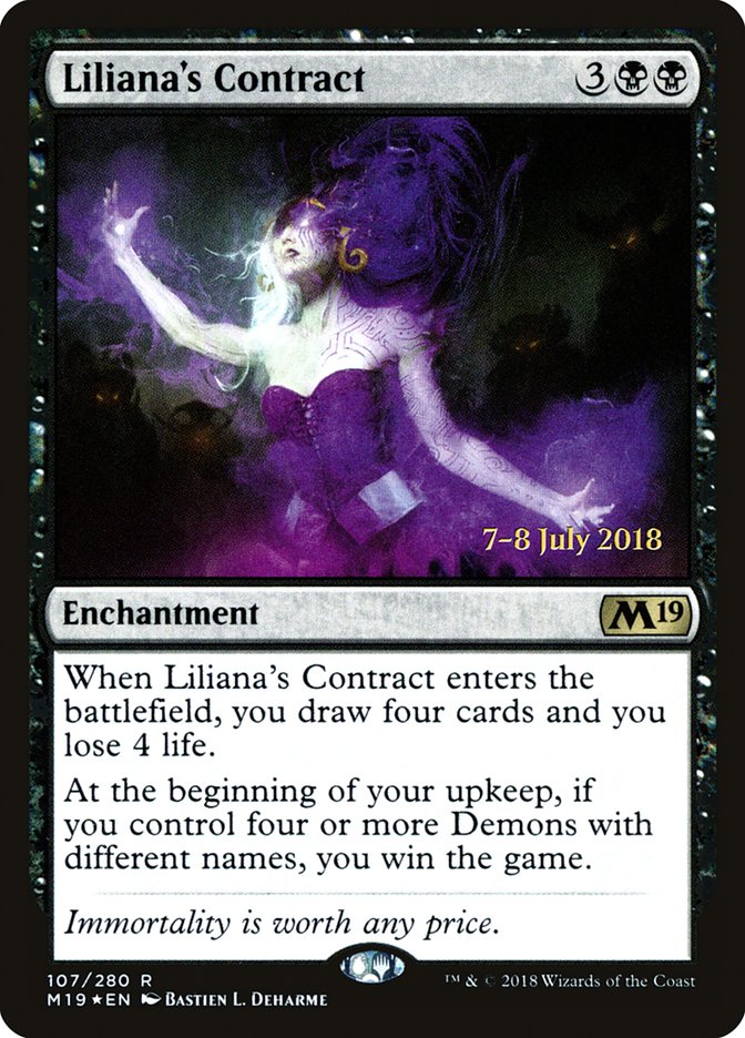 Liliana's Contract [Core Set 2019 Prerelease Promos] | GrognardGamesBatavia