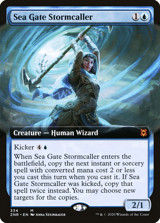 Sea Gate Stormcaller (Extended Art) [Zendikar Rising] | GrognardGamesBatavia