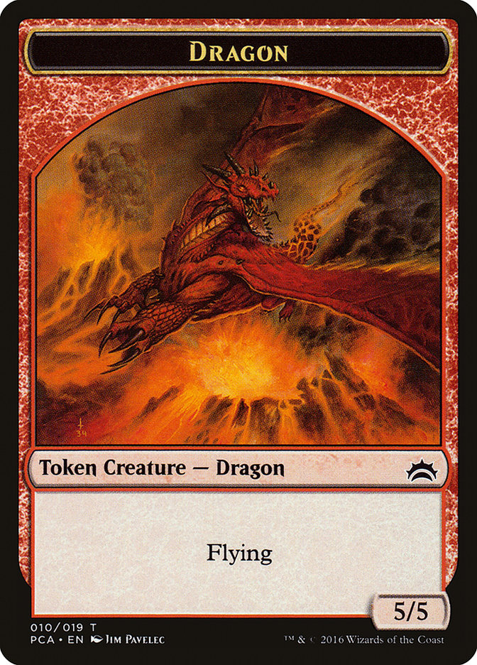 Dragon // Saproling Double-Sided Token [Planechase Anthology Tokens] | GrognardGamesBatavia