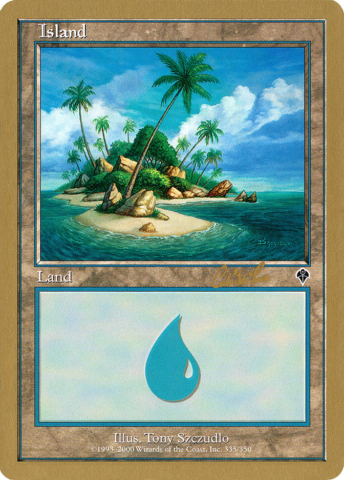 Island (cr335a) (Carlos Romao) [World Championship Decks 2002] | GrognardGamesBatavia